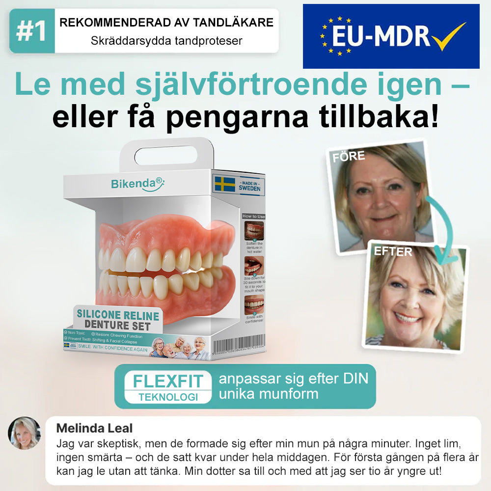 🦷𝗕𝗶𝗸𝗲𝗻𝗱𝗮®🦷 𝗔𝗱𝘃𝗮𝗻𝗰𝗲𝗱 𝗞𝗹𝗮𝗱𝗱𝗳𝗿𝗲𝗱𝗶𝗴 𝗙𝘂𝗹𝗹𝗮 𝗧𝗲𝗻𝗱𝗲𝗻𝘁𝗮𝗿 𝗦𝗲𝘁 （✅ Kliniskt beprövade bekväma proteser ）
