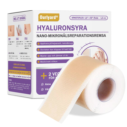 ✅Officiell butik | Ourlyard® Hyaluronsyra Nano Microneedle Repair Tape🏥(Behandling av gamla och nya ärr, minskning av kirurgiska ärr, bristningar, keloider, akne, brännskador, vårtor, dermatomer och åderbråck)