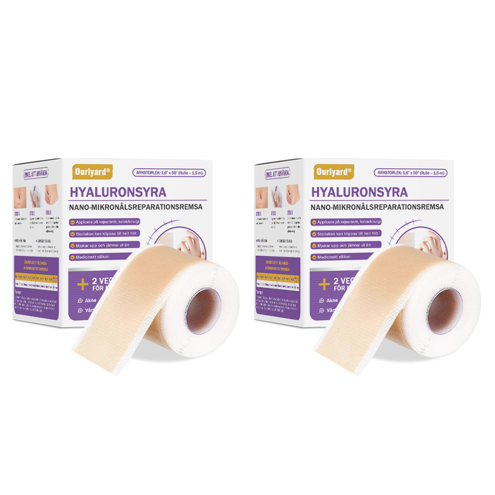 ✅Officiell butik | Ourlyard® Hyaluronsyra Nano Microneedle Repair Tape🏥(Behandling av gamla och nya ärr, minskning av kirurgiska ärr, bristningar, keloider, akne, brännskador, vårtor, dermatomer och åderbråck)