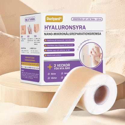 ✅Officiell butik | Ourlyard® Hyaluronsyra Nano Microneedle Repair Tape🏥(Behandling av gamla och nya ärr, minskning av kirurgiska ärr, bristningar, keloider, akne, brännskador, vårtor, dermatomer och åderbråck)